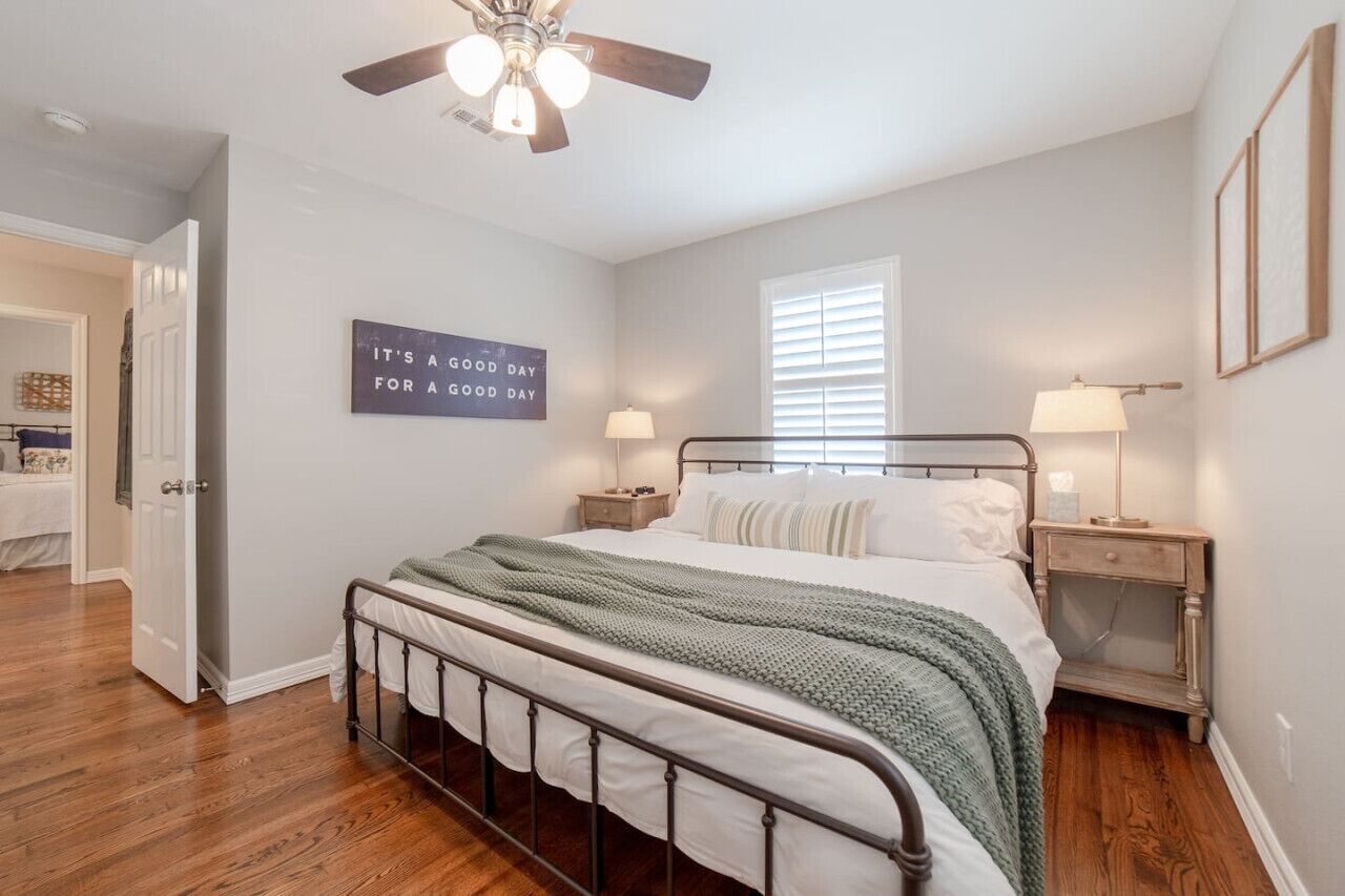 2 bedrooms, iron/ironing board, travel crib, WiFi