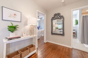 2 bedrooms, iron/ironing board, travel cot, WiFi