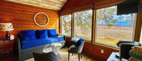 Smart-TV, peis og bøker