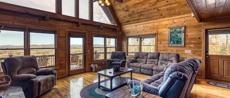 Smart TV, fireplace, video games, Hulu