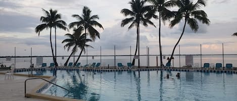 Outdoor pool, a heated pool