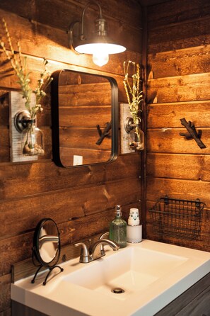 Shower, eco-friendly toiletries, hair dryer, towels