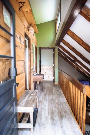 Interior - Rustic, Cozy Cabin with a View of the Smokies, Firepit, Large Deck, Pet-Friendly (Almond)