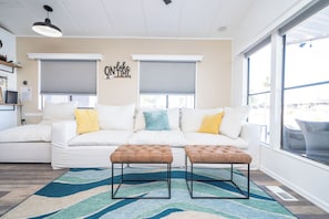 TV connectée, cheminée, lecteur de DVD, chaßne hi-fi