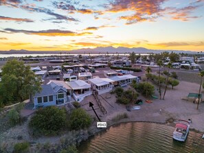 Exterior - Thanksgiving Getaway: Waterfront Lakehouse with Stunning Lake & Mountain Views! (Lake Havasu City)