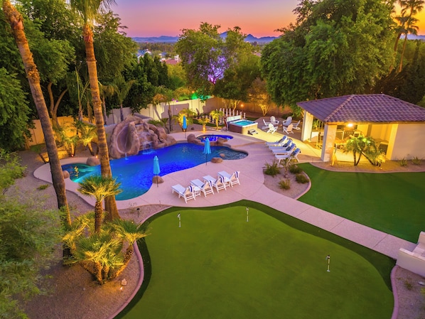 A heated pool