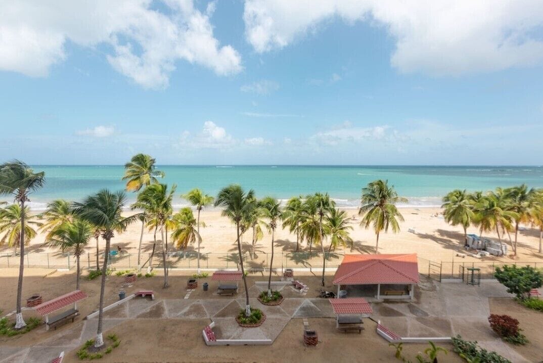 Isla Verde Beach
Communal Grounds, Gazebo, grills
Not the view from apartment
