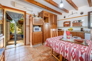 Dining - Vacation Home Sa Sort with Mountain View, Pool, Terrace & Barbecue (Inca)