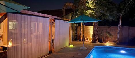 Outdoor pool, a heated pool