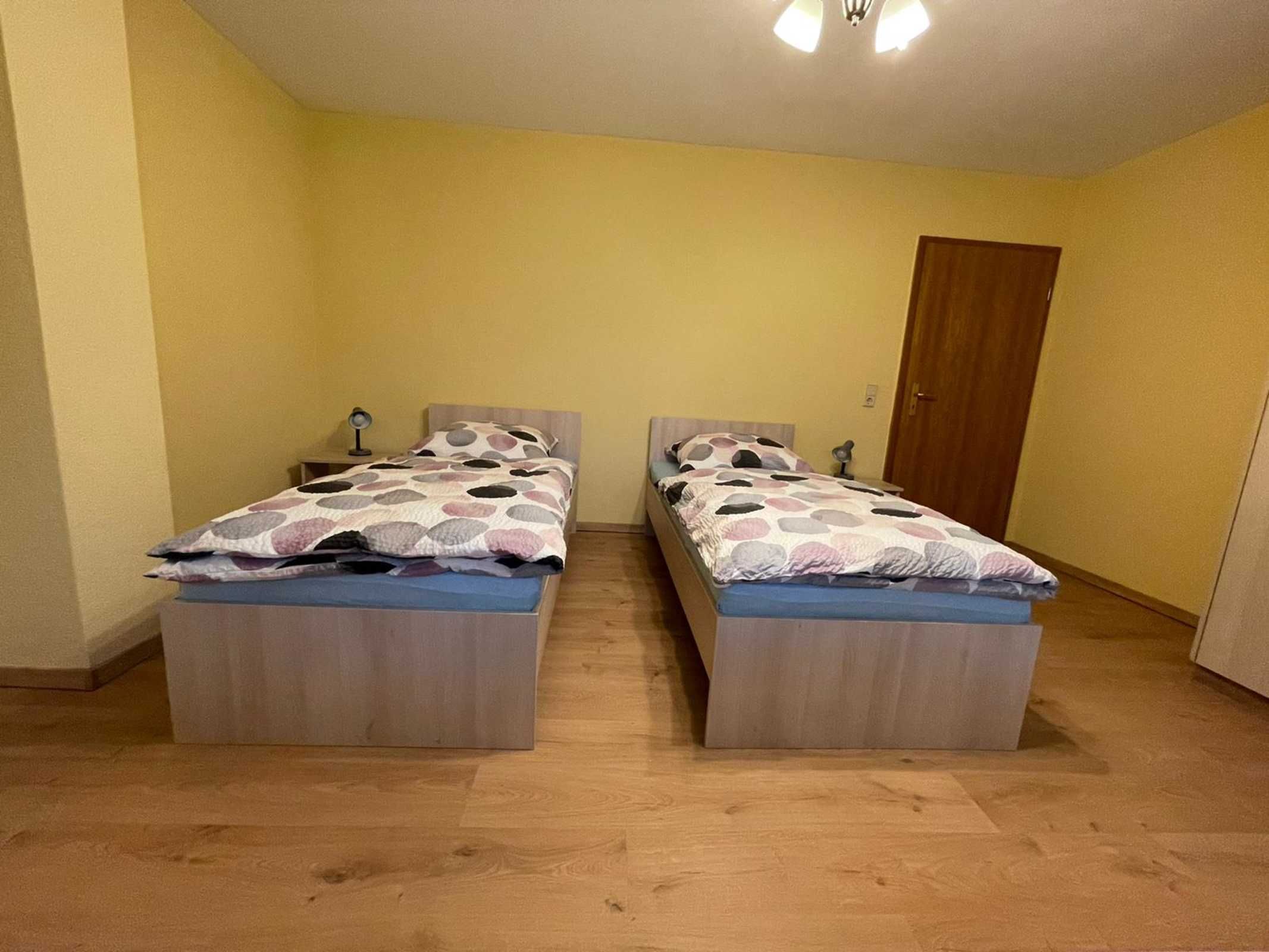 2 bedrooms, bed sheets