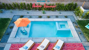 Outdoor pool, a heated pool - "The White Rabbit" Palm Springs--60's Inspired Pad (Palm Springs)
