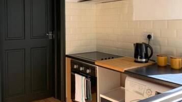 Fridge, microwave, oven, toaster