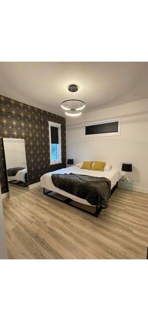 4 bedrooms, iron/ironing board, travel cot, WiFi