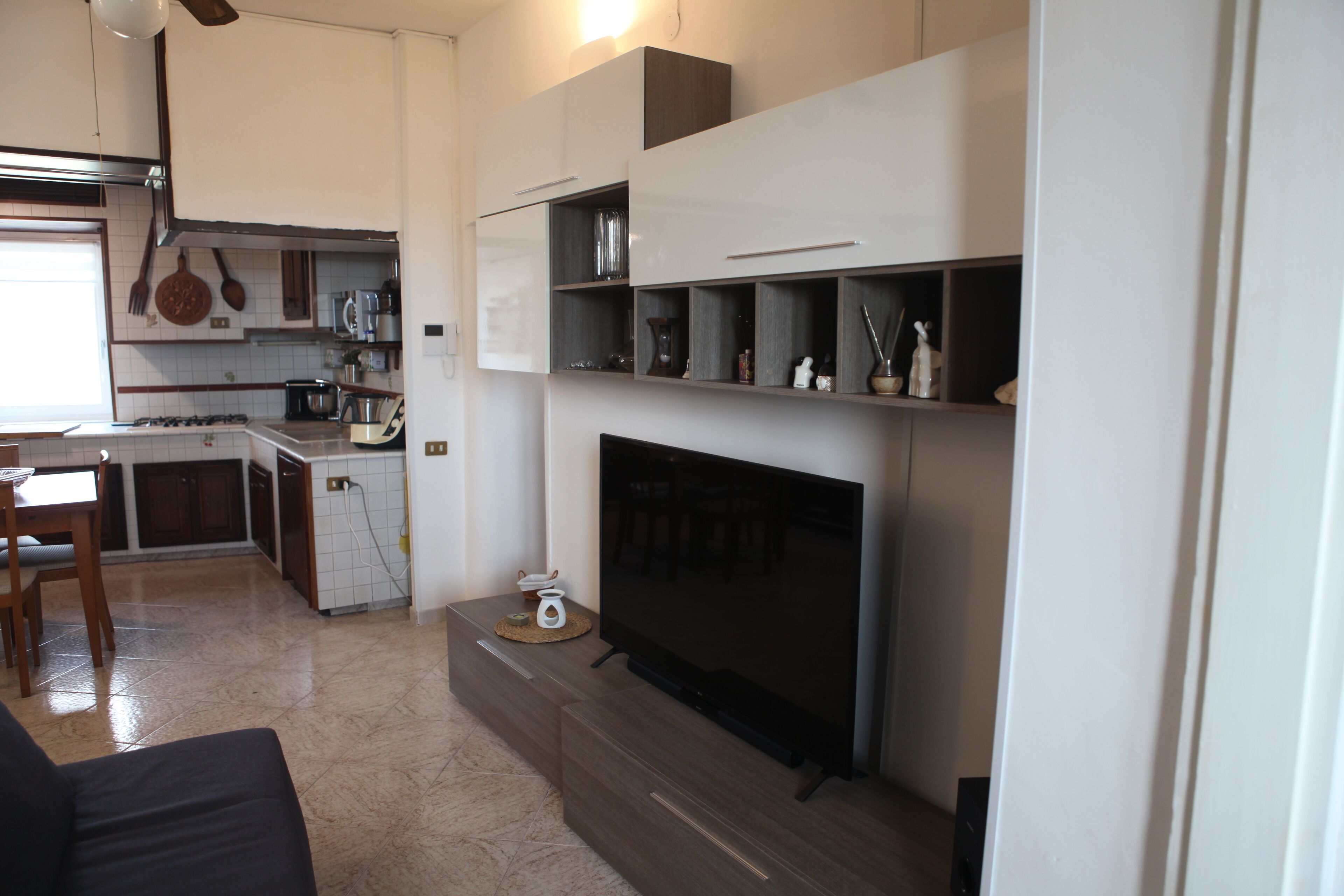 Smart TV, DVD player, books, computer monitors