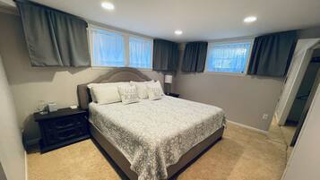 2 bedrooms, desk, iron/ironing board, travel cot