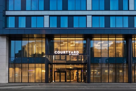 Blick von der Unterkunft. Courtyard by Marriott Szczecin City