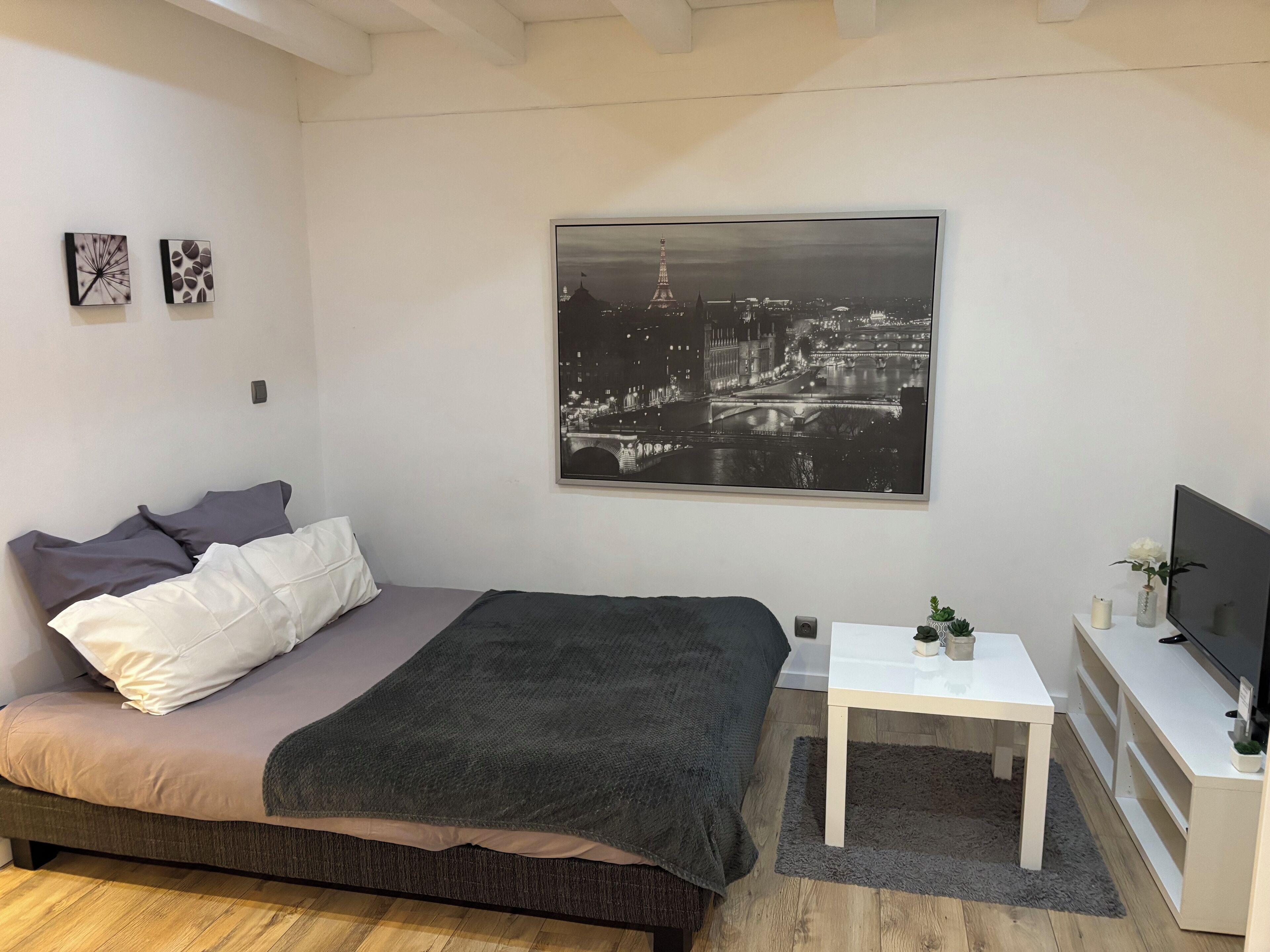 1 slaapkamer, een strijkplank/strijkijzer, wifi, beddengoed