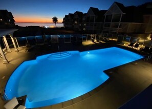 Outdoor pool, a heated pool