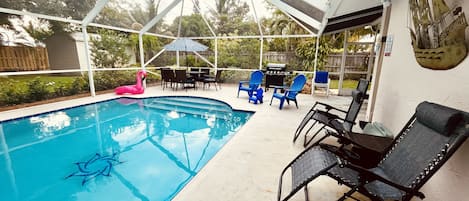 Outdoor pool, a heated pool