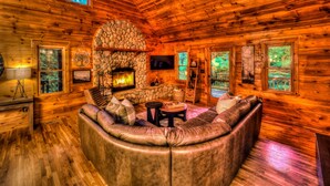 Living room - Tranquility Pond by Escape to Blue Ridge (Morganton)