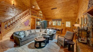 Living room - Tranquility Pond by Escape to Blue Ridge (Morganton)