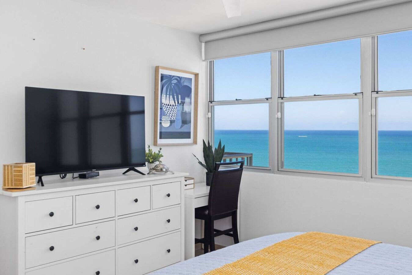 1 bedroom, desk, iron/ironing board, travel crib
