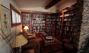 TV, fireplace, table football, stereo