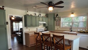 Coffee/tea maker, fridge, microwave, oven - Fisherman’s Getaway with Sunset Views & Room for 11 (Jewett)