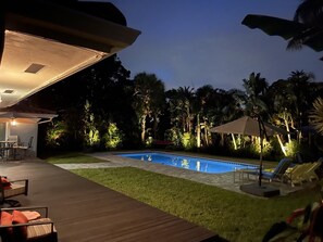 Outdoor pool, a heated pool
