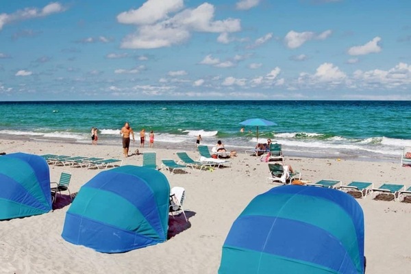 Vlak bij het strand