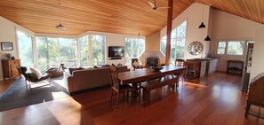 Fireplace, video games, books