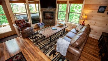 Smart TV, fireplace, video-game console