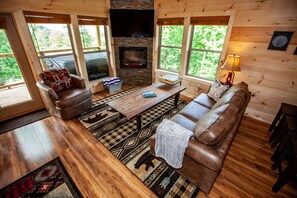 Smart TV, fireplace, video game console