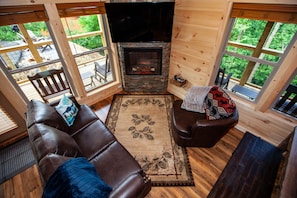 Smart TV, fireplace, video-game console