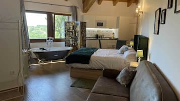 1 chambre, lit parapluie, Wi-Fi gratuit, draps fournis