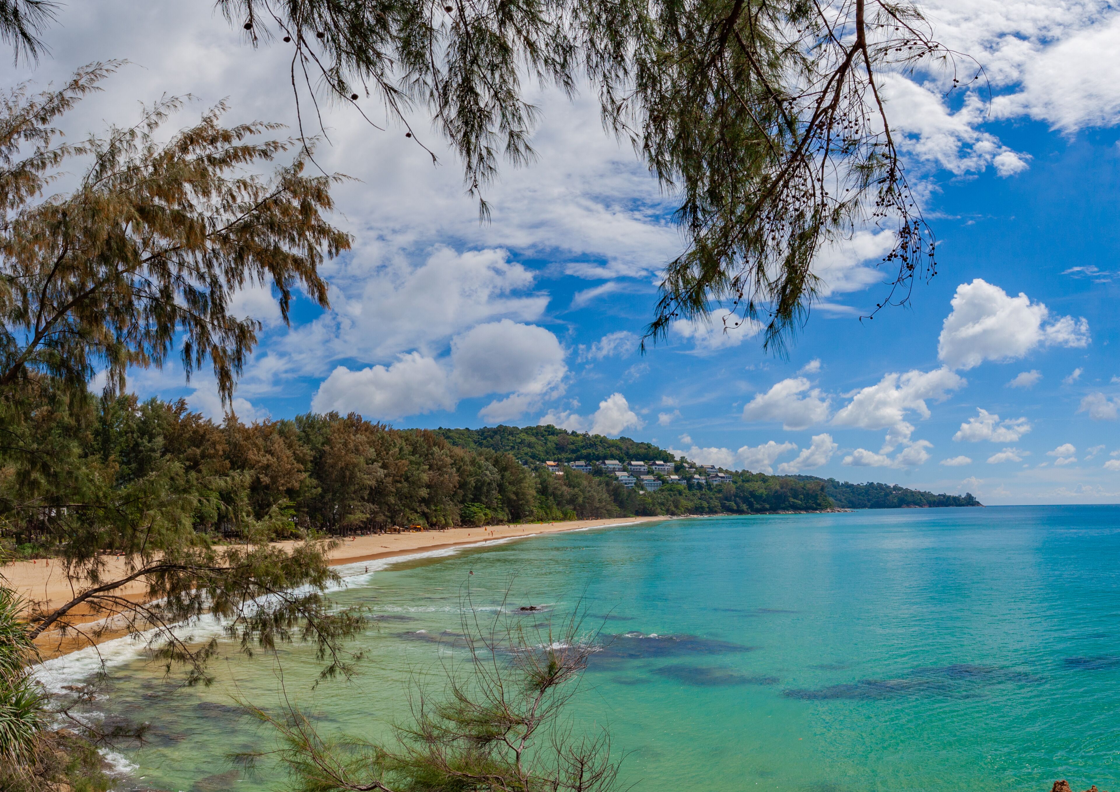 beach nearby, white sand