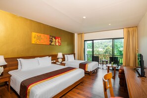 Superior Triple Room (Family) | In-room safe, desk, blackout curtains, iron/ironing board - Naithonburi Beach Resort (Sa Khu)