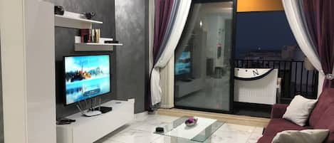 Apartment, 2 Bedrooms, Smoking, Balcony | Living area
