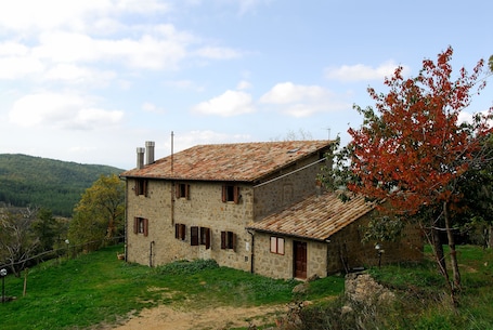 Apartment, 2 Bedrooms, Smoking, Fireplace | Exterior. View of Monte Amiata for 3 Guests Agriturismo La Piaggia - Vivo D'orcia
