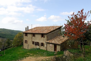 Apartment, 2 Bedrooms, Smoking, Fireplace | Exterior - View of Monte Amiata for 3 Guests Agriturismo La Piaggia - Vivo D'orcia (Castiglione d'Orcia)