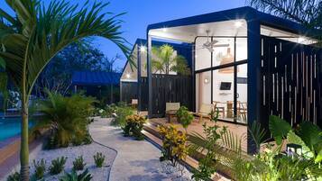 Bungalow, 2 chambres, terrasse, vue jardin | Terrasse/Patio