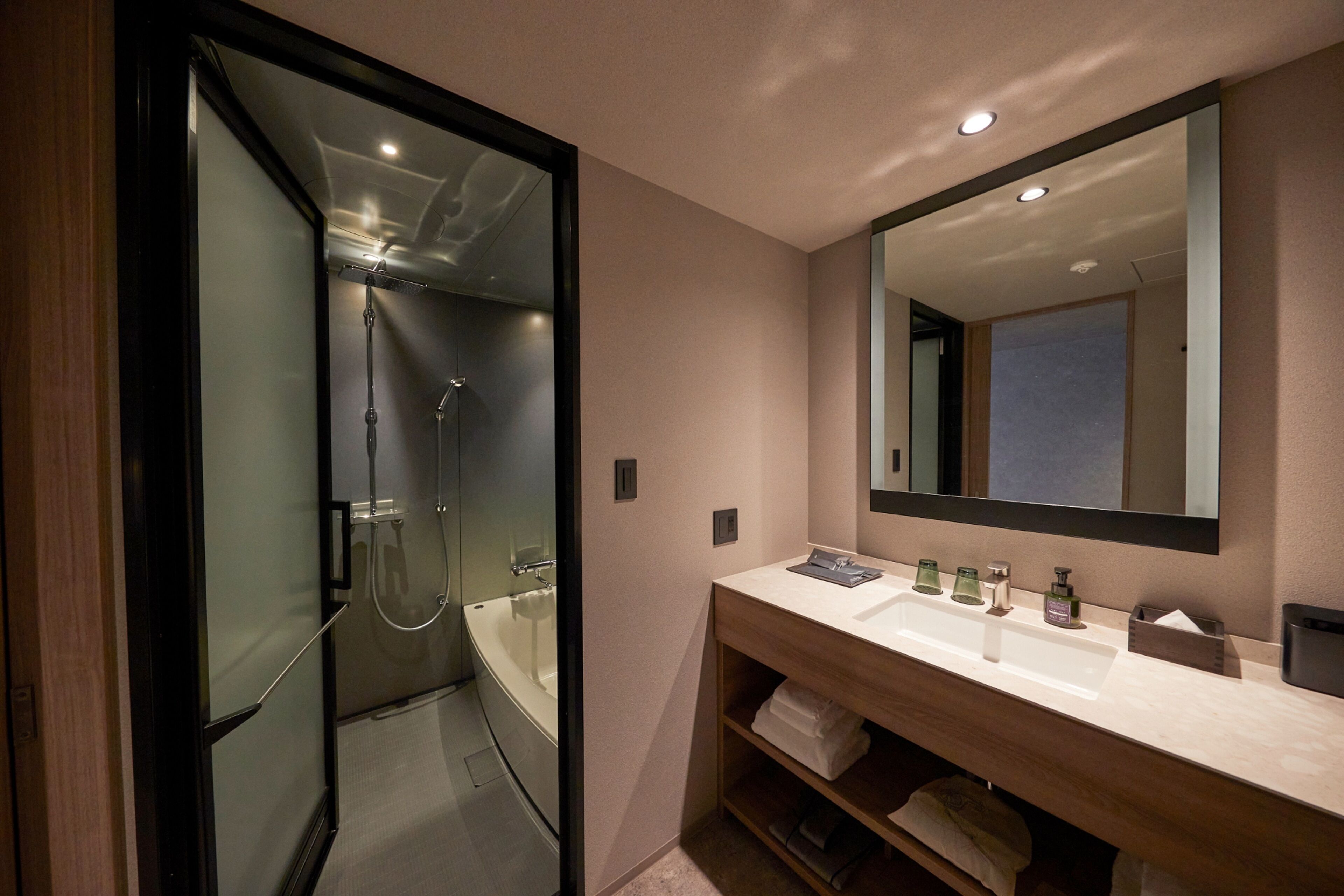 free toiletries, hair dryer, slippers, bidet