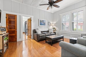 House, 2 Bedrooms | Living area | Smart TV - Ms. Bunny's Bungalow 2 Bedroom Home by RedAwning (Fredericksburg)