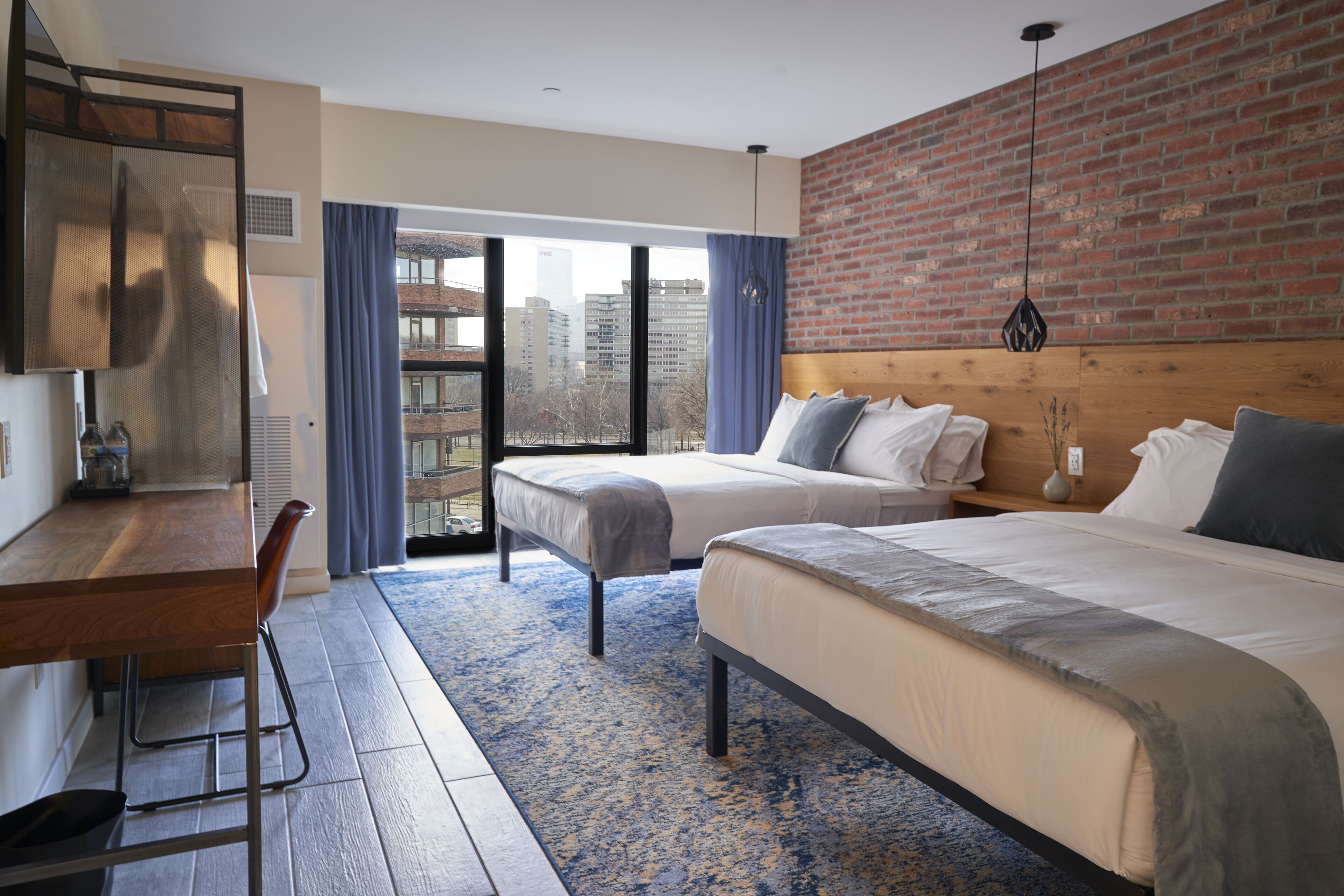 double queen | egyptian cotton sheets, premium bedding, in-room safe, desk