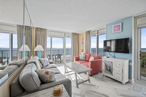 TV, DVD player - Bay Watch 740-2BR/2BA Oceanfront Condo in North Myrtle Beach (North Myrtle Beach)