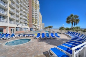 Indoor pool, outdoor pool - Bay Watch 1110-1BR/1BA Oceanfront Condo in North Myrtle Beach (North Myrtle Beach)