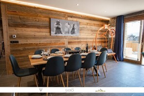 Dining - Marmotte 3 - South facing apartment up to 12 guests at the foot of the slopes (BONNEVAL SUR ARC)