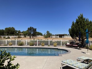 Outdoor pool, a heated pool - Relaxing and Inviting Home, 2 Prime Suites, seasonally heated pool on 2.5 acre.  (Atascadero)