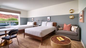 Premium bedding, memory foam beds, in-room safe, desk