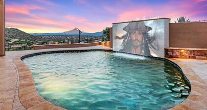 #1 BEST VIEWS 7500 SF Mansion W/ MOVIE Pool, Game Room, 11 King Beds, Fountain!